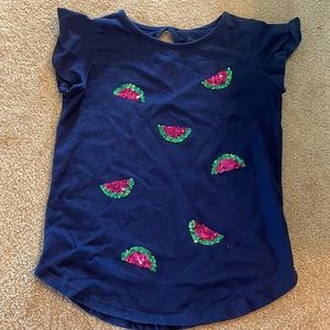 Girls size 6 watermelon 🍉 sequin shirt